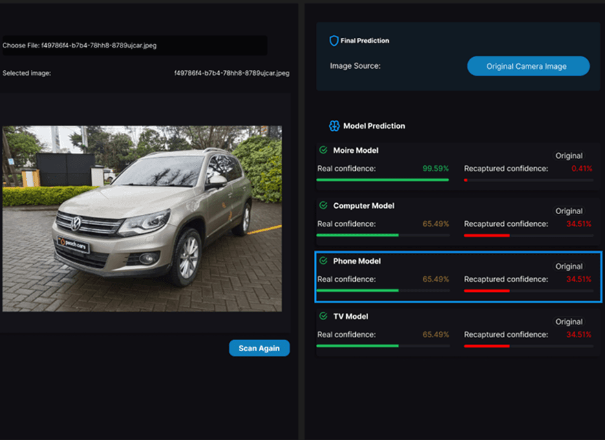 Media verification interface